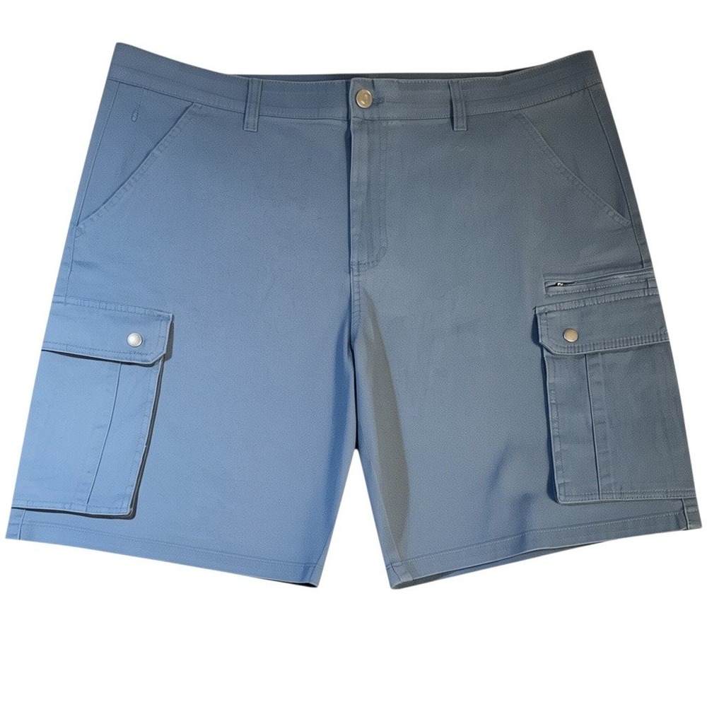 Iron Co Mens Stretch Cargo Shorts Blue Size 40 Regular Fit I435156S Utility NWT